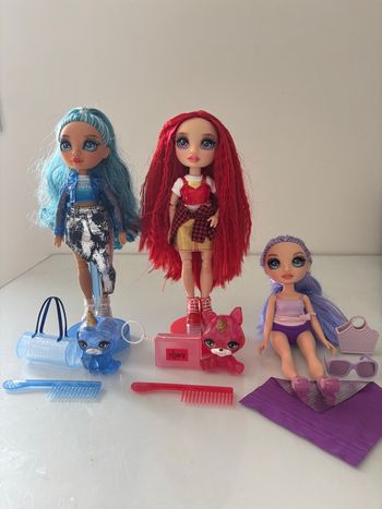 Lot poupées articulées rainbow high 28cm
