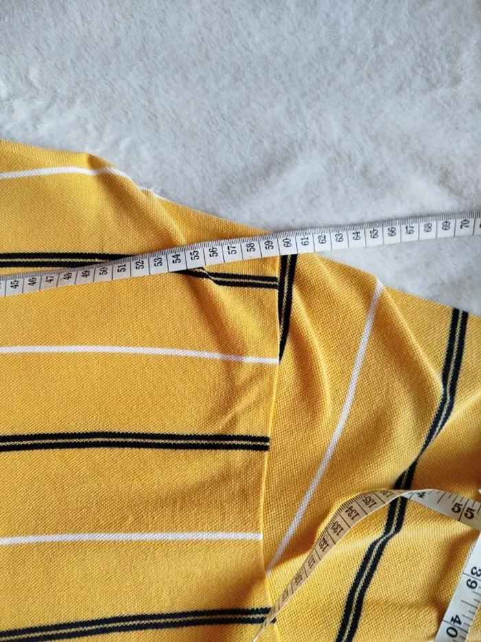 Polo Nautica jaune rayé blanc et noir - photo numéro 8