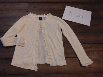 Gilet blanc bebe fille 2 ans gap