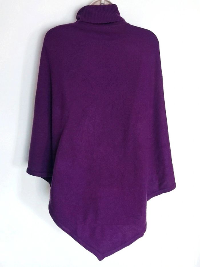 Poncho violet col roulé vintage - 36/S à 44/XXL - photo numéro 8