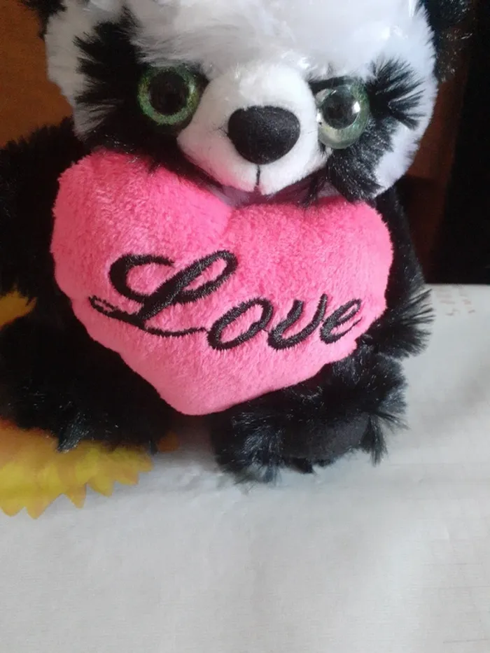 Peluche panda avec cœur "Love" - photo numéro 2