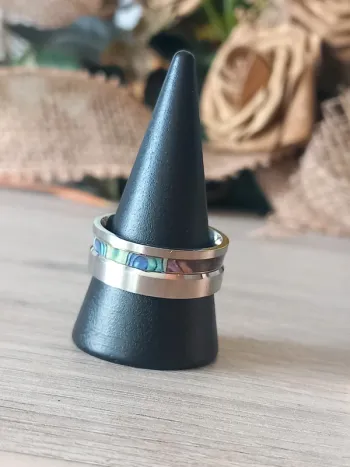 Bague en acier inoxydable taille 60
