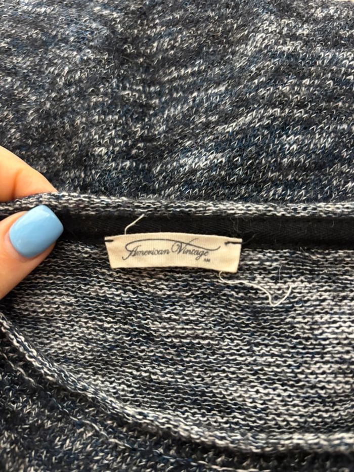 Pull American vintage femme taille S oversize bleu foncée - photo numéro 3