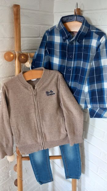 Ensemble garçon 3/4 ans pantalon chemise gilet veste