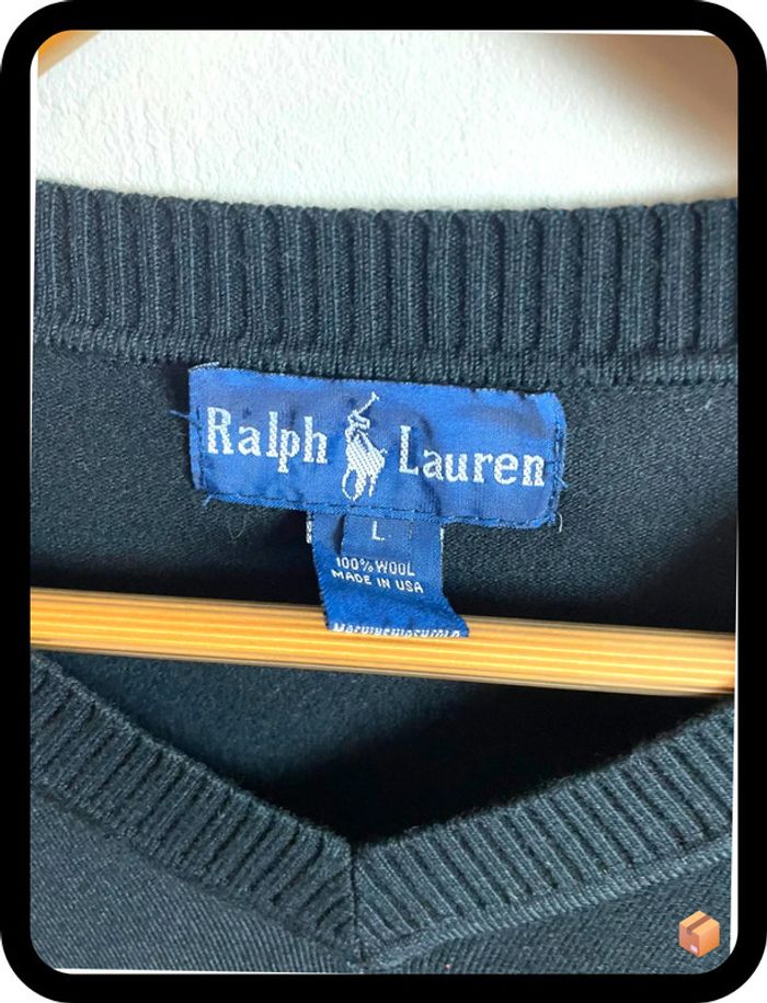 Pull Ralph Lauren léger – Taille L – Noir – 100 % Laine - photo numéro 4
