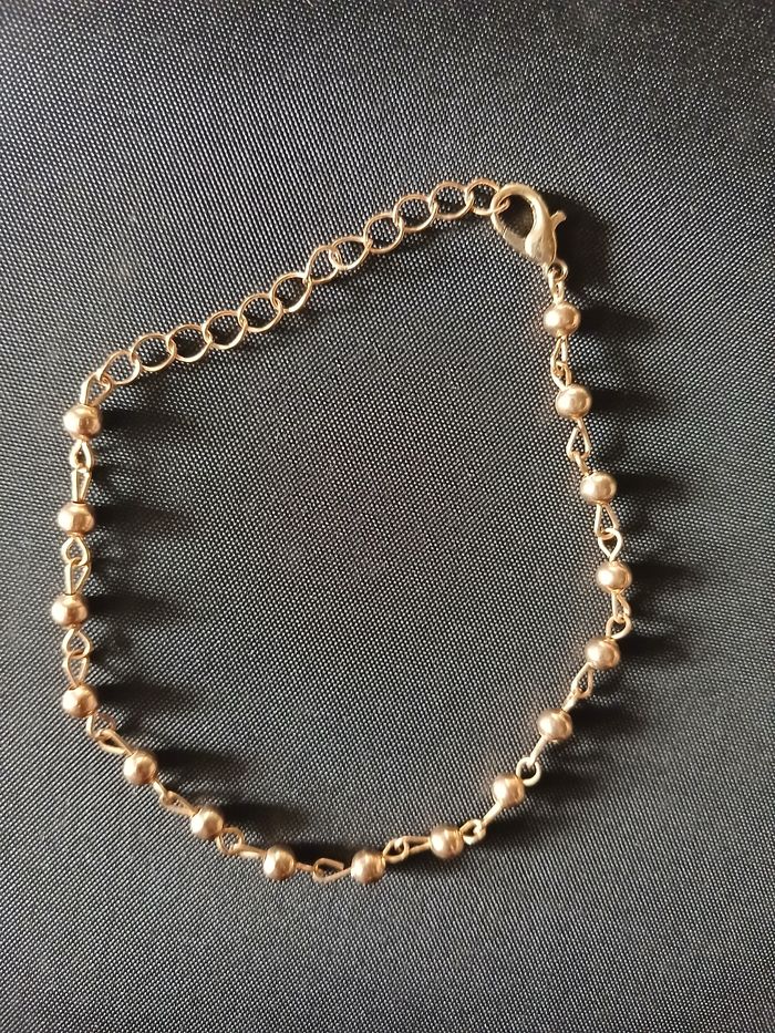 Bracelet doré avec mailles boules - photo numéro 5