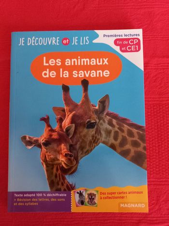 Livre pour enfant Les animaux de la savane neuf