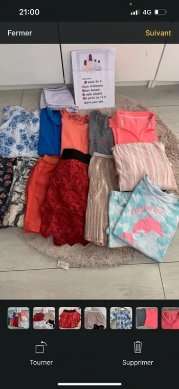 Grand lot de 20 vêtements fille 12 ans