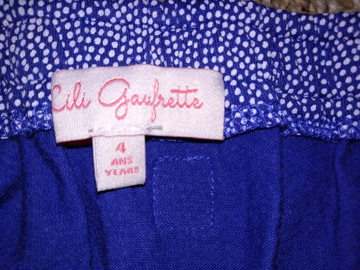 Combi short lili gaufrette, taille 4 ans, neuve - photo numéro 3