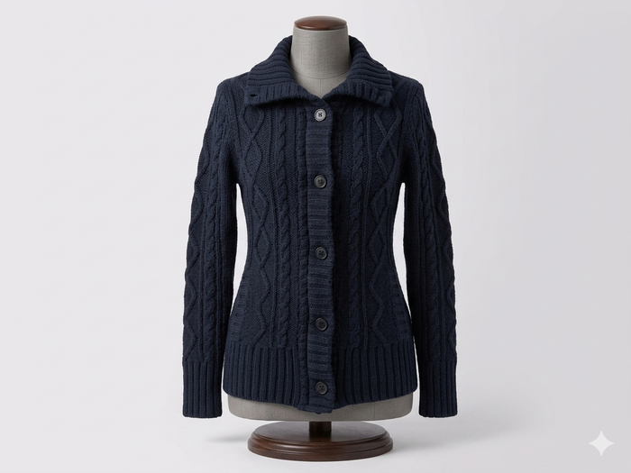 Gilet marine torsades taille 2 Cache Cache Denim spirit - photo numéro 1
