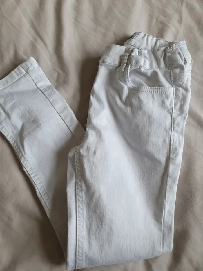 Pantalon fille blanc
