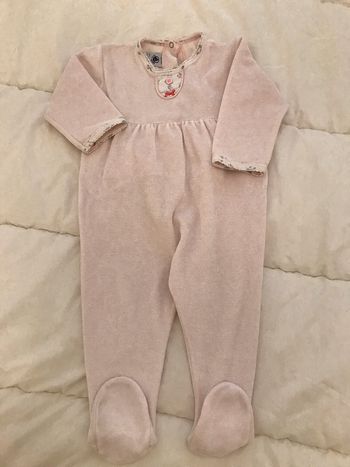 Dors-bien en éponge coton rose pâle