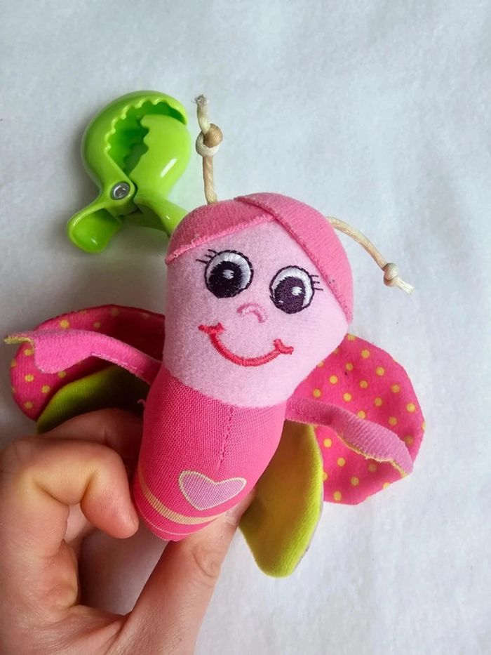 Magnifique peluche papillon fil ressort - photo numéro 2