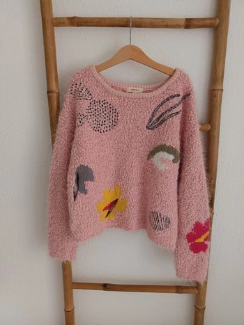 Joli pull rose Catimini taille 10 ans