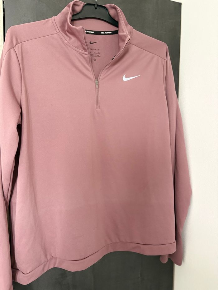 Haut Nike Running Dri-Fit rose – manches longues – XL - photo numéro 3