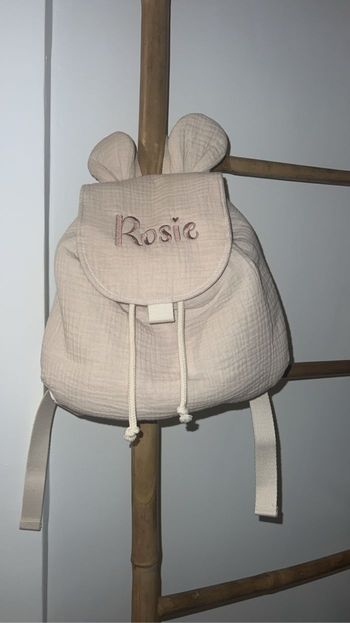 Sac à dos en gaze de coton personnalisé brodé