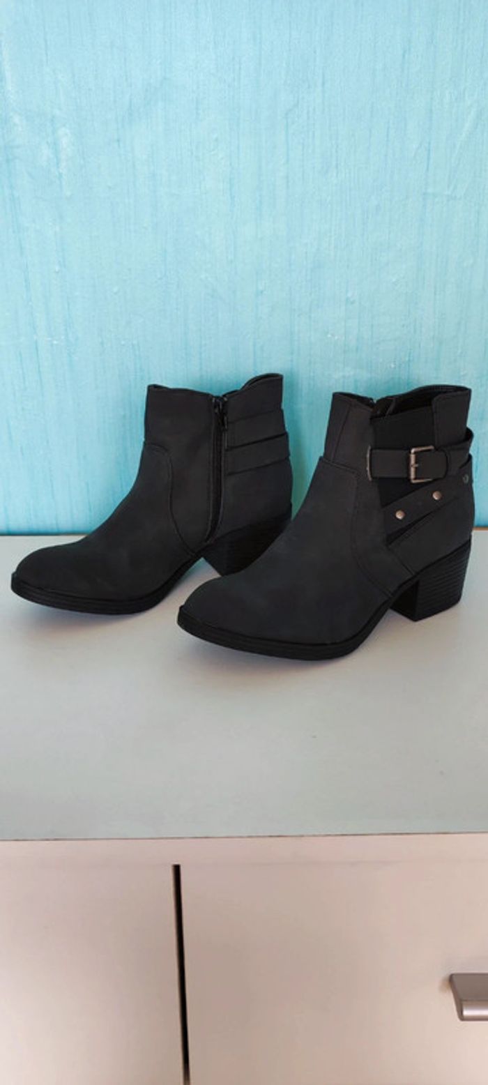 Bottines à talons nubuck 38 - photo numéro 3