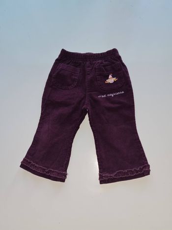 pantalon velours bébé fille 18 mois