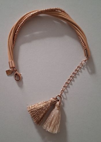 Superbe bracelet rose gold à pompons