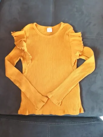 Chemise blouse manches longues froufrou Fille 8/9 ans PatPat