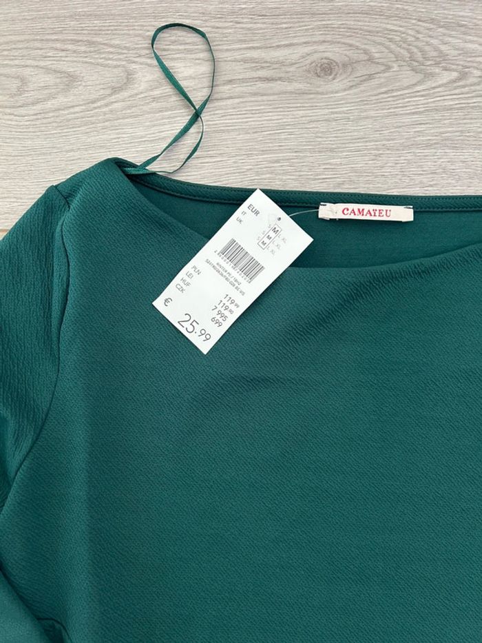 Robe tee shirt verte neuve - photo numéro 4