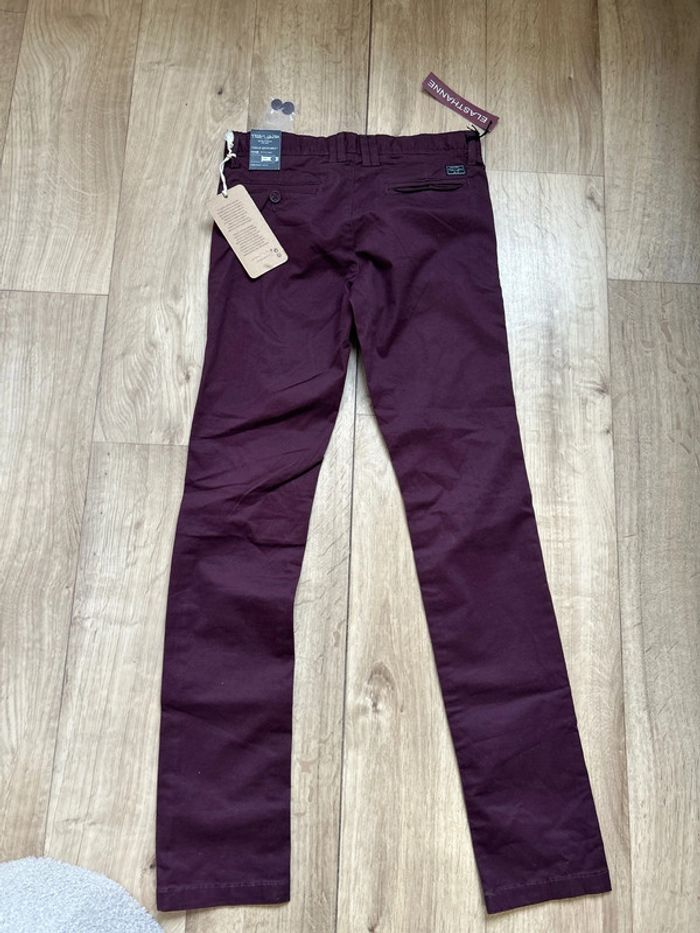 Jeans chino Teddy Smith pourpre 12ans - photo numéro 4