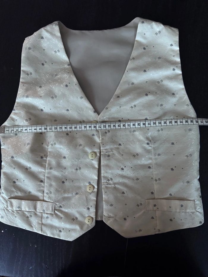Gilet de cérémonie garçon beige - photo numéro 5