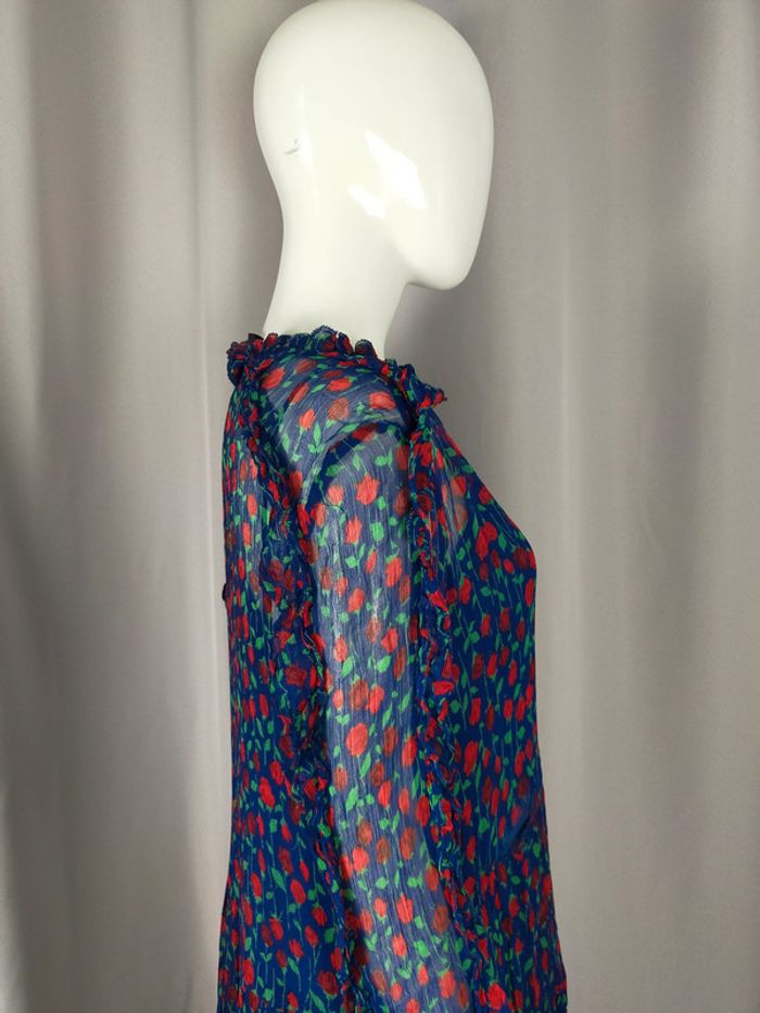 Robe The Kooples transparente à fleurs – Taille 3 – Volants & boutons - photo numéro 5