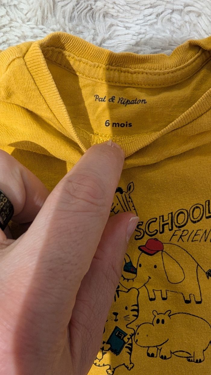 T-shirt manches longues Pat et Ripaton taille 6 mois - photo numéro 3
