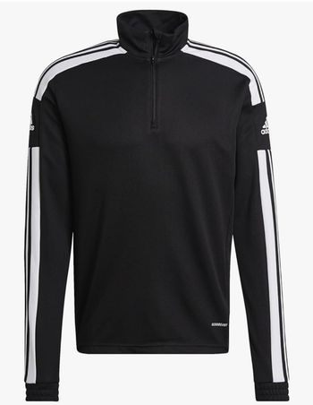 Sweat d’entraînement adidas AEROREADY à col zippé – Noir/Blanc