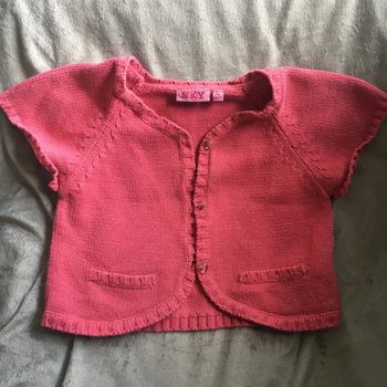 Gilet fille manches courtes 6 ans rose NKY