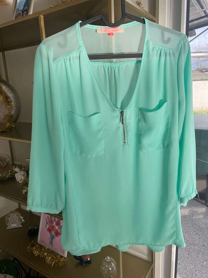 Blouse bleu turquoise