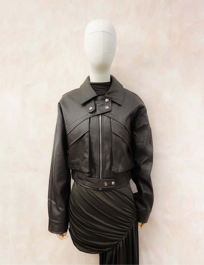 Veste perfecto biker marron
