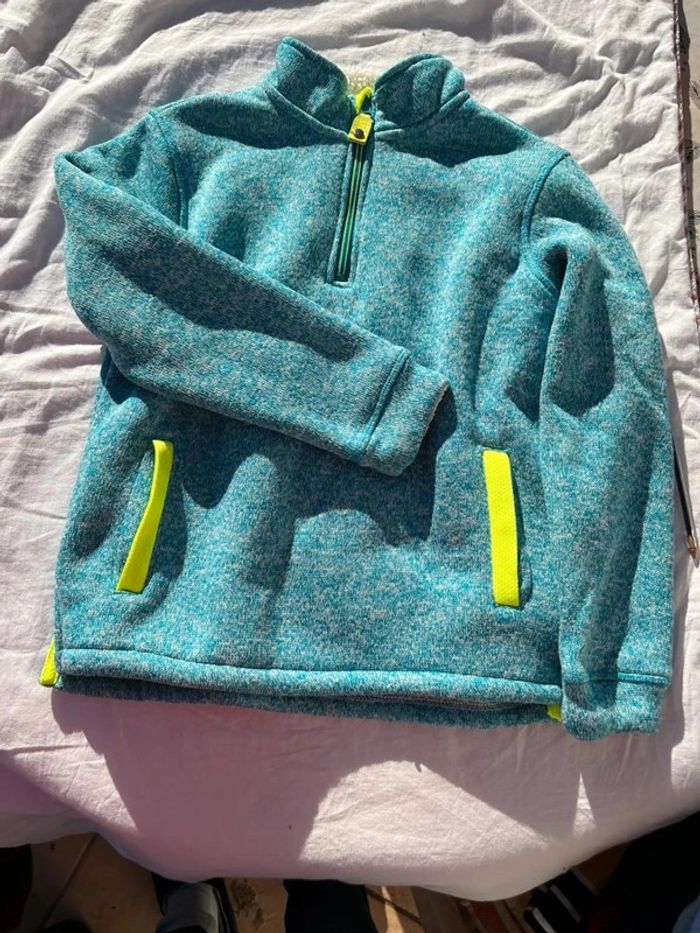 Pull Turquoise Foncé DPAM Taille 10 ans - photo numéro 4