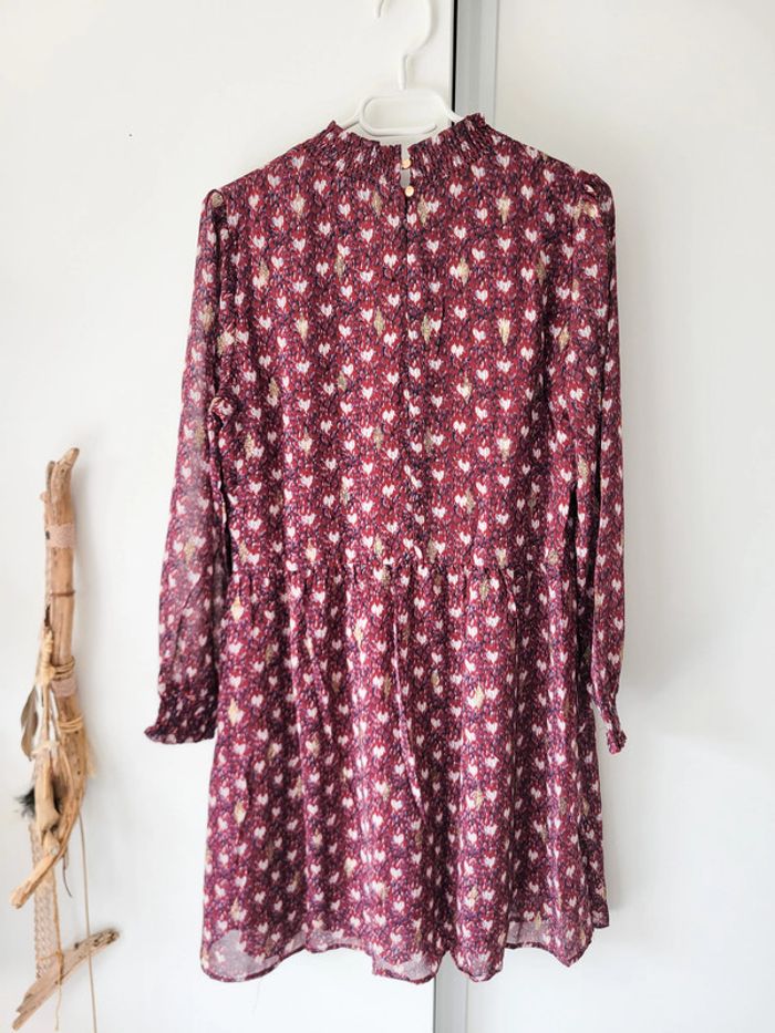 Robe courte d'été bordeaux femme – Betty London - Taille M - photo numéro 3