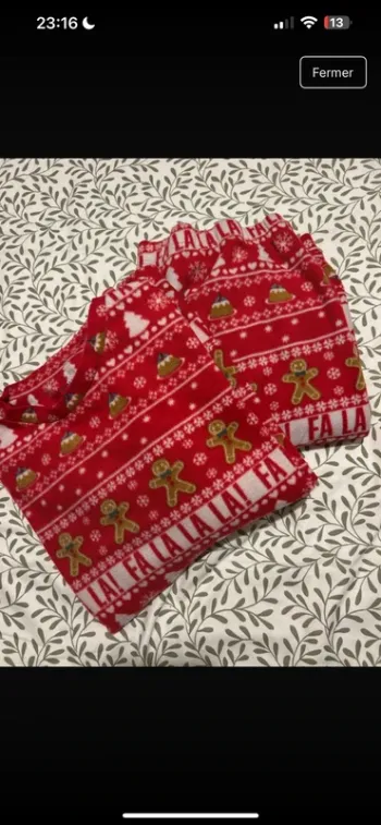 Pyjama de Noël primark xl