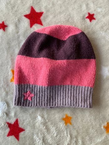 Bonnet DPAM Gris, Violet Et Rose 4/6 ans