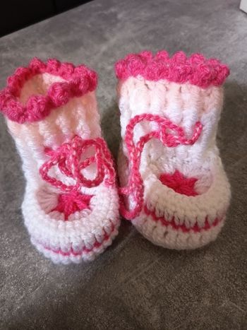 Chaussures chaussons bébé fille 3 6 mois crochet