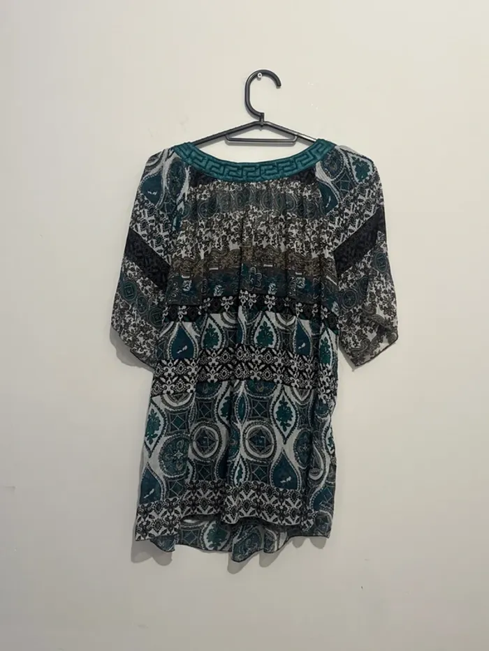 Tunique femme colorée verte Donnaio Taille L/XL - photo numéro 3