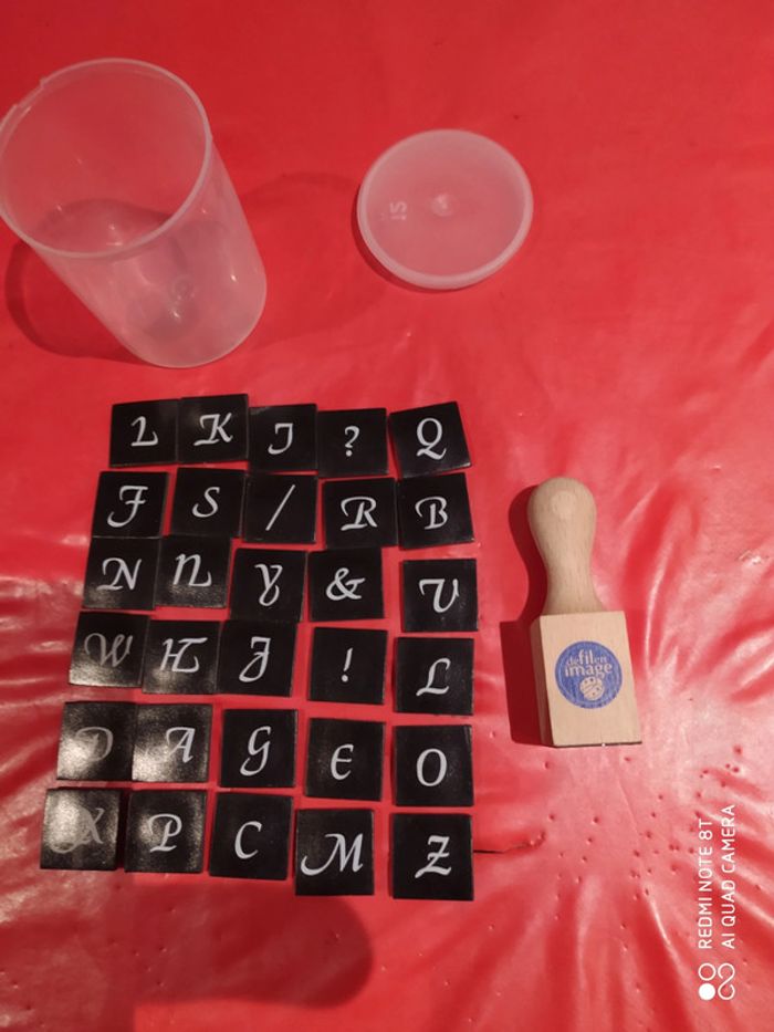 Tampons alphabet magnétique