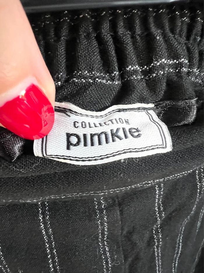Pantalon taille haute à rayures Pimkie noir et blanc - photo numéro 3