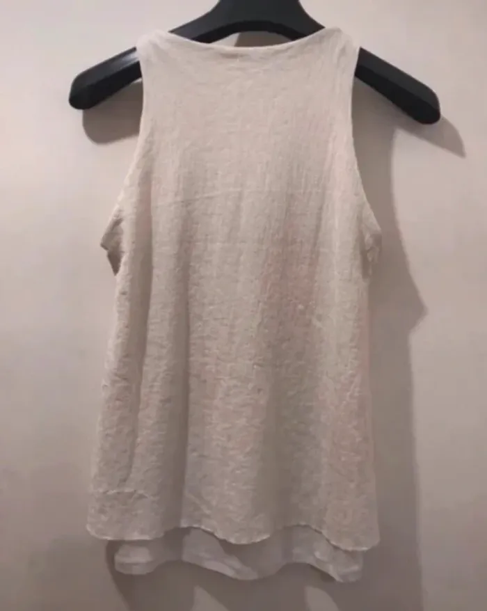 Débardeur femme mango blanc taille XS - photo numéro 2