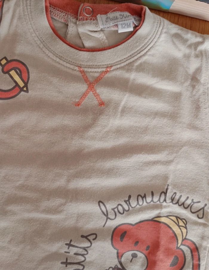 Ensemble short et t-shirt taille 1 an en très bon état - photo numéro 3