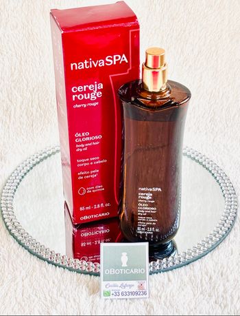 Oleo Glorioso para cuerpo y cabello Cereja Rouge Nativa Spa OBoticário