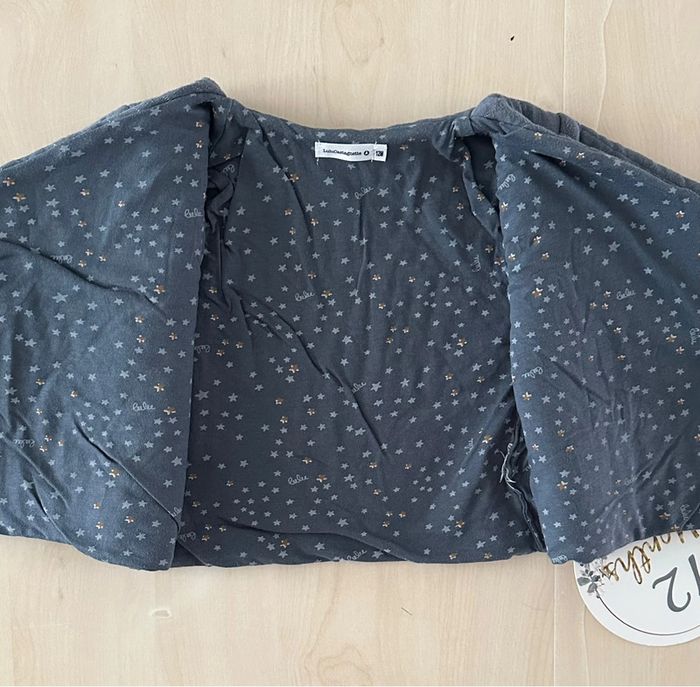 Gilet cache cœur molletonné lulu castagnette 12 mois 74 cm - photo numéro 4