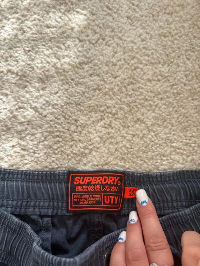 Chino bleu marine superdry taille 40 - photo numéro 2