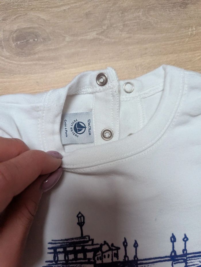 Tee-shirt petit bateau à Paris 12 mois - photo numéro 2