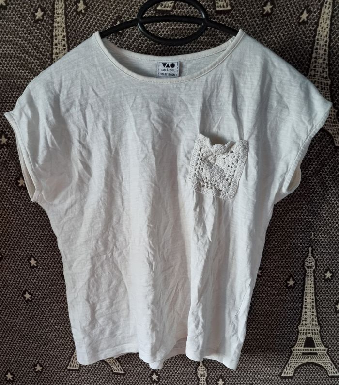 T-shirt blanc cassé 10ans