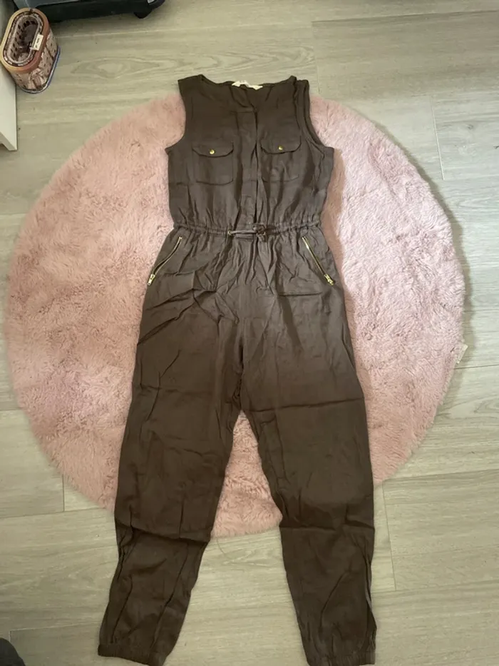 Combinaison fille marron glacé