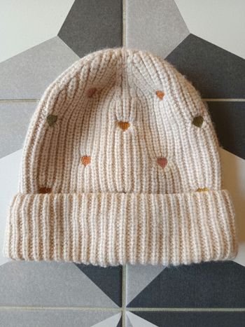 Bonnet coeurs Monoprix 3/6 ans